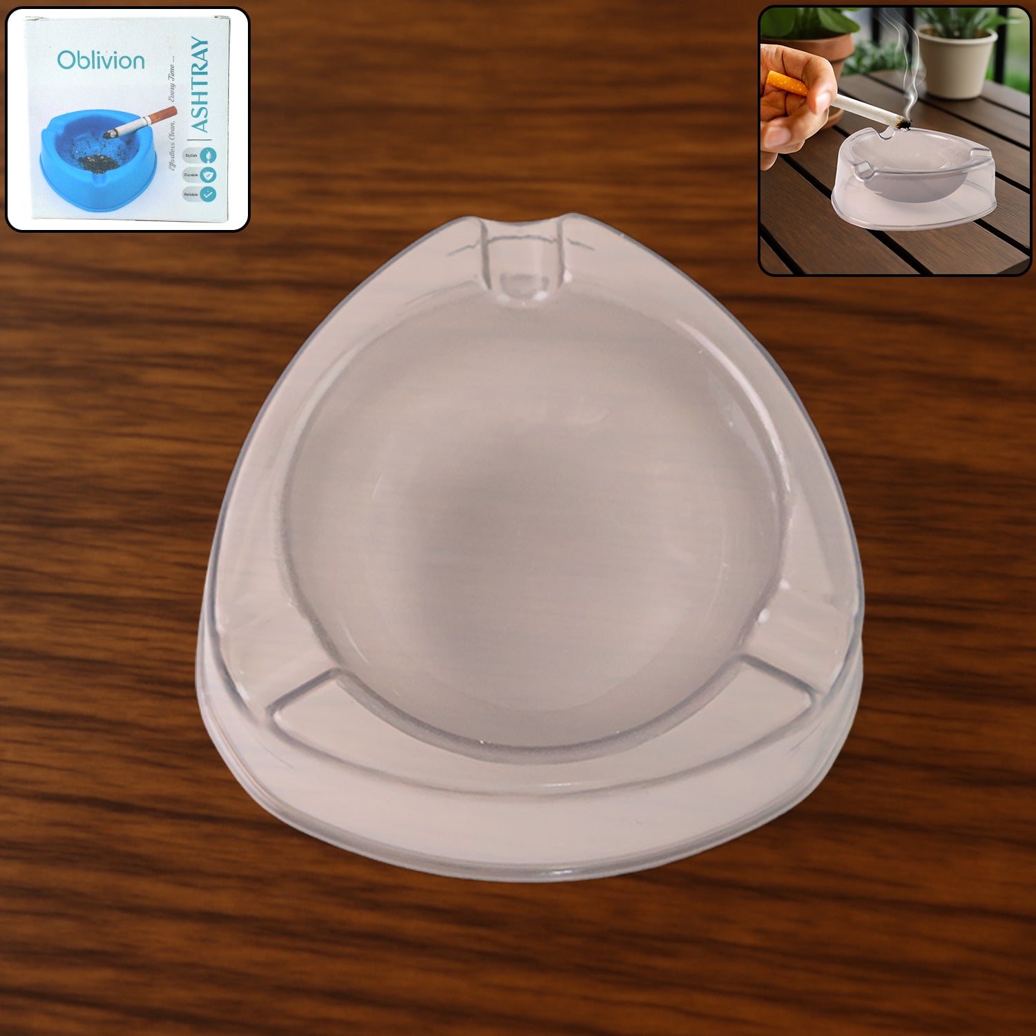 Oblivion Heavy-Duty Plastic Ashtray Oblivion Heavy-Duty Plastic Ashtray